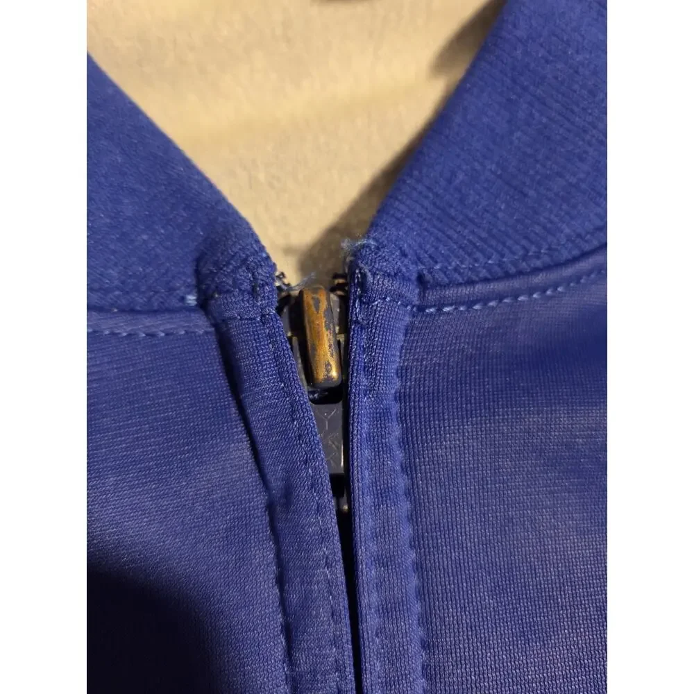 VTG 80s Adidas USA AAU ATP Ventex Keyrolan Trefoil Track Jacket Sewn Red Blue - Picture 9 of 12